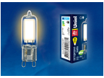 LED-JCD-4W/WW/G9/CL GLZ01TR Лампа светодиодная, прозрачная. Теплый белый свет (3000К).