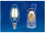 LED-C35-5W/WW/E14/CL/MB GLM10TR Лампа светодиодная. Форма «свеча», прозрачная. Серия Multibright. Теплый белый свет (3000K). 100-50-10.