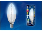 LED-C37 7W/NW/E14/FR PLP01WH Лампа светодиодная. Форма «свеча», матовая. Серия ЯРКАЯ. Белый свет (4000K).