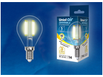 LED-G45-5W/WW/E14/CL/DIM GLA01TR Лампа светодиодная диммируемая. Форма шар, прозрачная. Серия Air. Теплый белый свет (3000K).