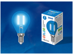 LED-G45-5W/BLUE/E14 GLA02BL Лампа светодиодная. Форма шар. Серия Air color. Синий свет.