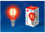 LED-G45-5W/RED/E14 GLA02RD Лампа светодиодная. Форма шар. Серия Air color. Красный свет.