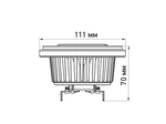  AR111-FORT-G53-15W-DIM Warm3000 (Reflector, 24 deg,  350mA) (Arlight, )