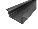 Профиль чёрный врезной алюминиевый SV-PV-0722-2-Black Anod для светодиодной ленты