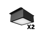 Комплект светильников Geniled Griliato Tetris х2 для ячейки 100x100 20Вт 5000К Опал Черный