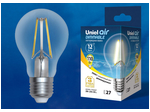 LED-A60-12W/3000K/E27/CL/DIM GLA01TR Лампа светодиодная диммируемая. Форма А, прозрачная. Серия Air. Теплый белый свет (3000K).