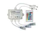 ULC-Q444 RGB WHITE Контроллер для управления светодиодными RGB ULS-5050 лентами 220В, 3 выхода, 1440Вт, с пультом ДУ ИК.