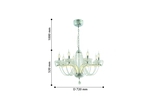   Crystal Prunk D720*H520/1520 8*E14*40W, excluded + 8*LED*3,5W, 1960LM, 3000K, included (2424-8P)