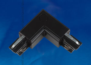 UBX-A21 BLACK 1 POLYBAG Соединитель для шинопроводов L-образный. Внешний. Трехфазный. Цвет — черный. Упаковка — полиэтиленовый пакет.