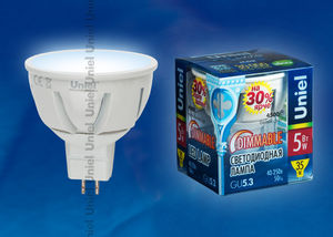 LED-JCDR-5W/NW/GU5.3/FR/DIM  Диммируемая светодиодная лампа. Серия Palazzo. Белый свет