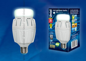 LED-M88-50W/NW/E27/FR ALV01WH Лампа светодиодная с матовым рассеивателем. Материал корпуса алюминий. Цвет свечения белый. Серия Venturo.