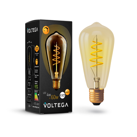   Voltega Loft LED E27 4W 2000K 300 (VG10-ST64GE27warm4W-FB)