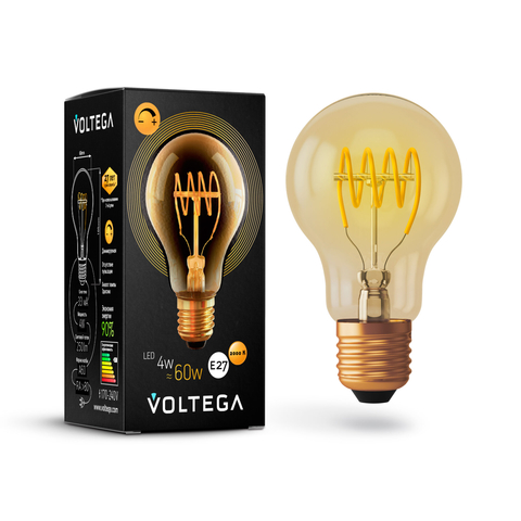   Voltega Loft LED E27 4W 2000K 250 (VG10-A60GE27warm4W-FB)
