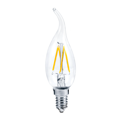 Cветодиодная Лампа Е27 LED-СВЕЧА НА ВЕТРУ-PREMIUM 5Вт 4000К 450Лм прозрачная . Дневной белый