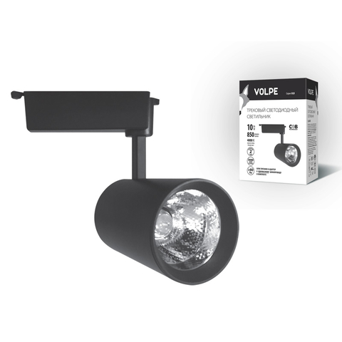 ULB-Q253 10W/NW/H BLACK Трековый светодиодный светильник. 10 Вт. 850Лм. Белый свет (4200К). Корпус черный.