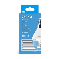 Светодиодная лампа Geniled E14 G45 8Вт 4200К линза