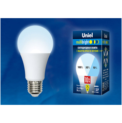 LED-A60-10W/NW/E27/FR/MB PLM11WH Лампа светодиодная. Форма «А», матовая. Серия Multibright. Белый свет (4000K). 100-50-10.