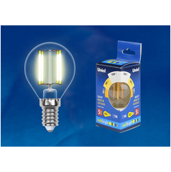 LED-G45-5W/WW/E14/CL/MB GLM10TR Лампа светодиодная. Форма «шар», прозрачная. Серия Multibright. Теплый белый свет (3000K). 100-50-10.