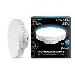 Лампа светодиодная LED 12Вт 150-265В GX70 белый, таблетка